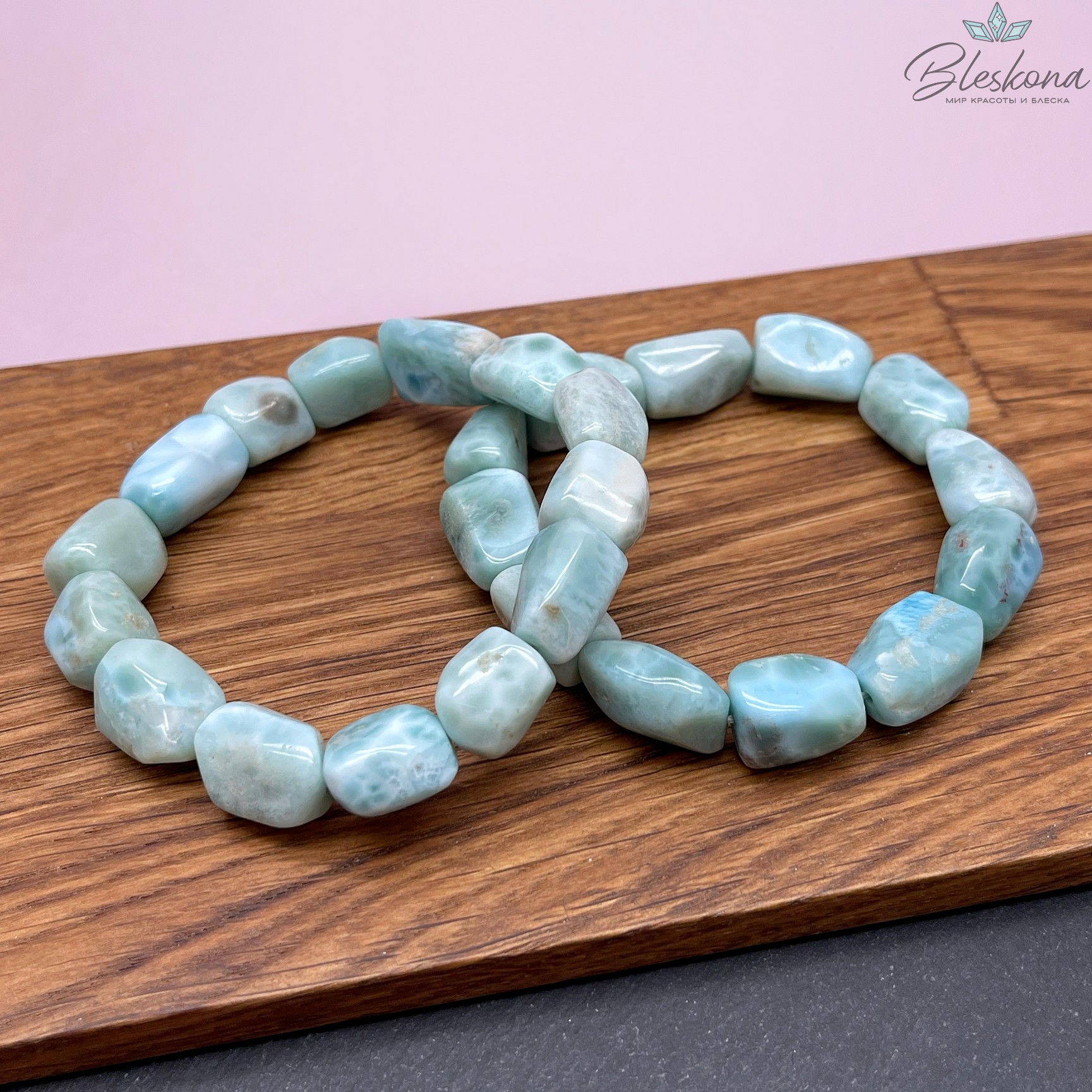 Ларимар галтовка (14-15)*(10-12) мм сет 18 см