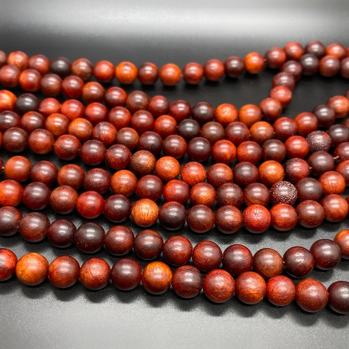8 мм, Деревянные бусины красный сандал