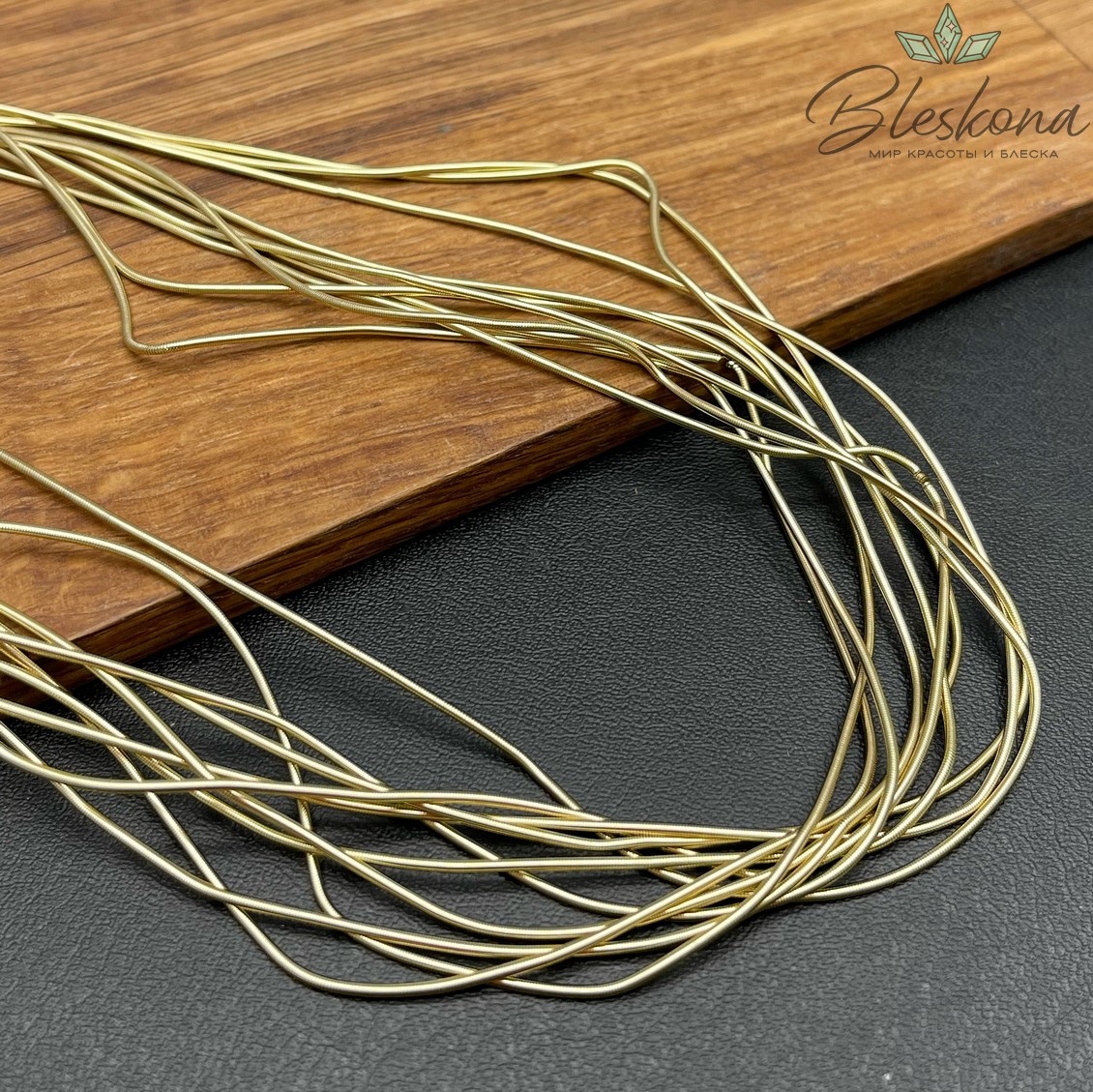 Канитель мягкая гладкая 1 мм, Цвет MD-05 уп.5 гр (оттенок золотого)