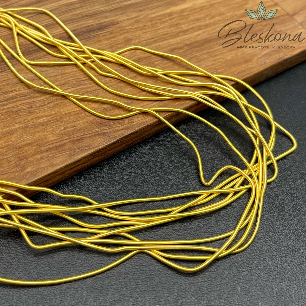 Канитель мягкая матовая 1 мм, Цвет MK-04 уп.5 гр (оттенок золотого)