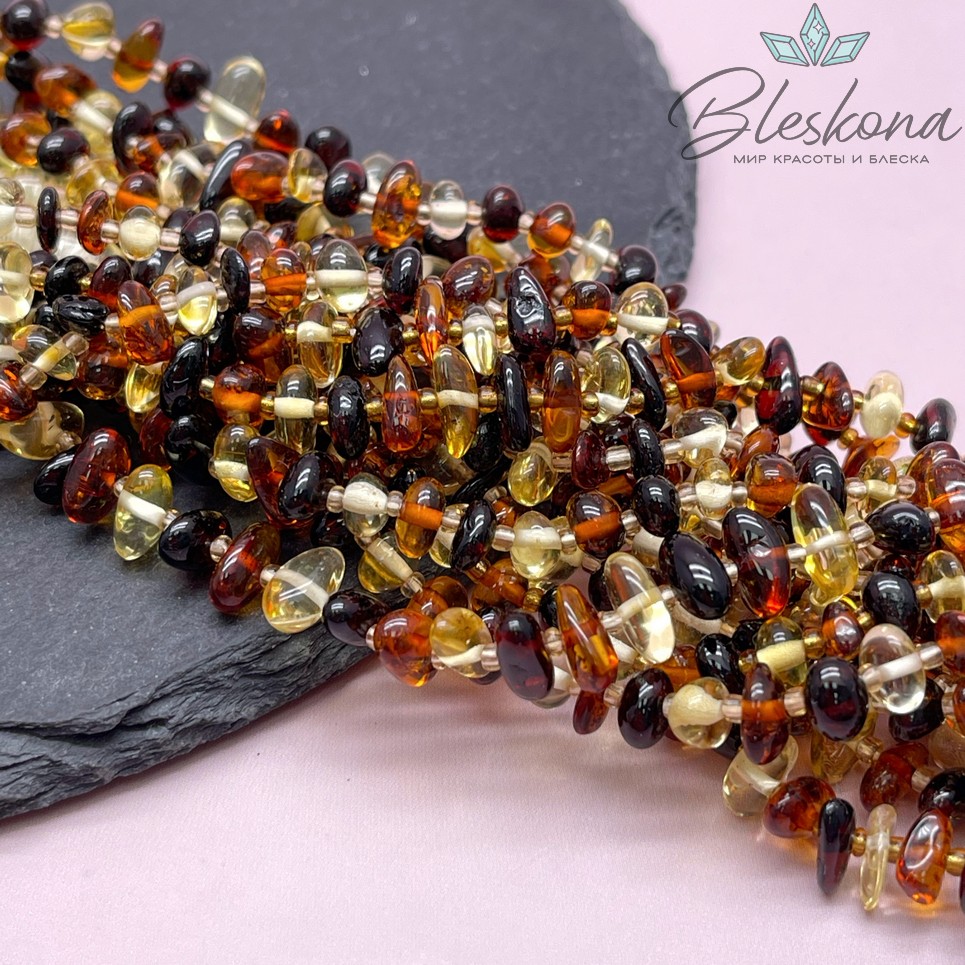Янтарь крошка №9 микс 7-8мм
