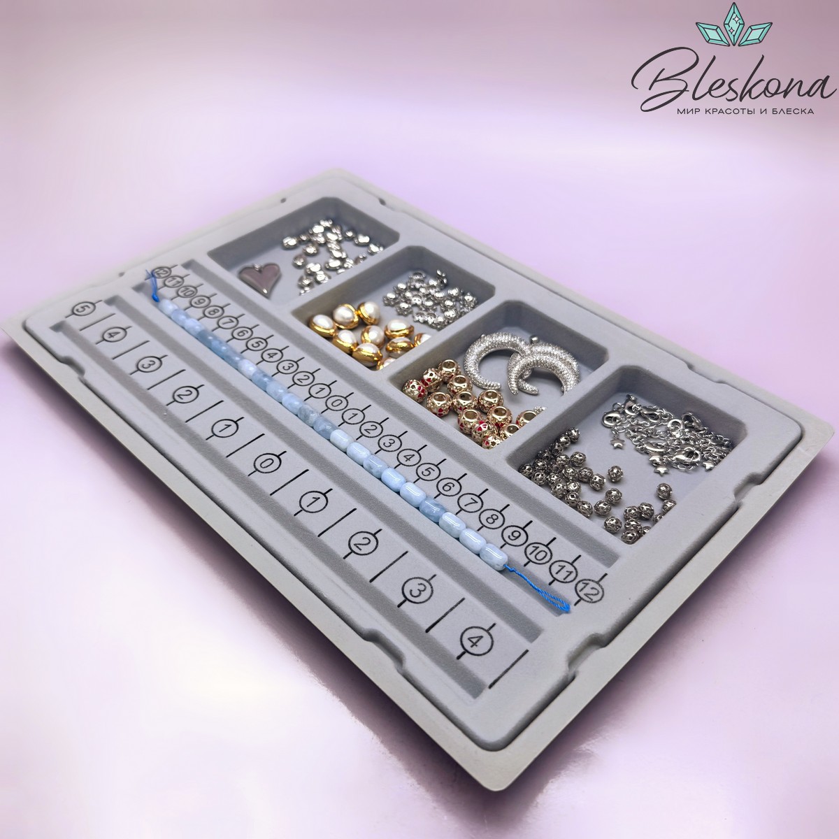 Планшет с двойным дном серый 19,5*28 см