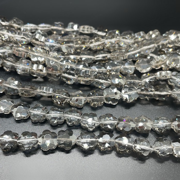 8 мм Стекло Lux, цветок, цвет серый 