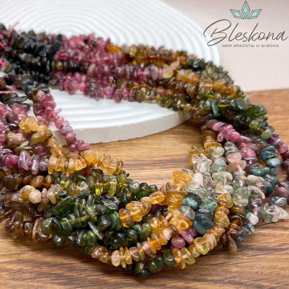 Крошка Турмалин  ширина бусин ~ 6-6,5 мм