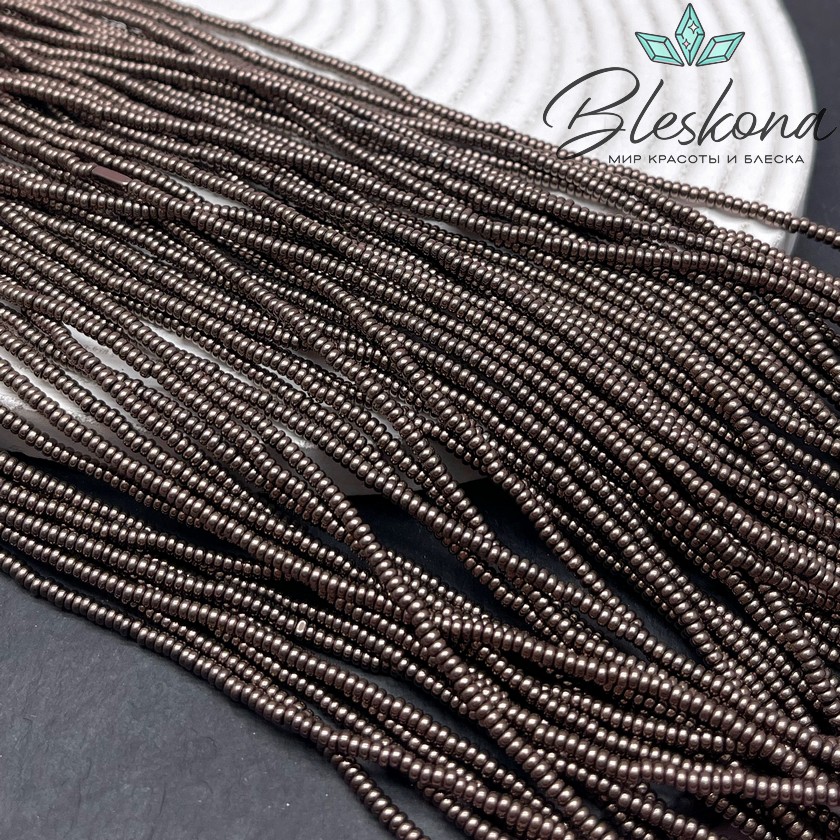 2*1 мм Гематин имитация, цвет коричневый №1 (шоколадный), диски