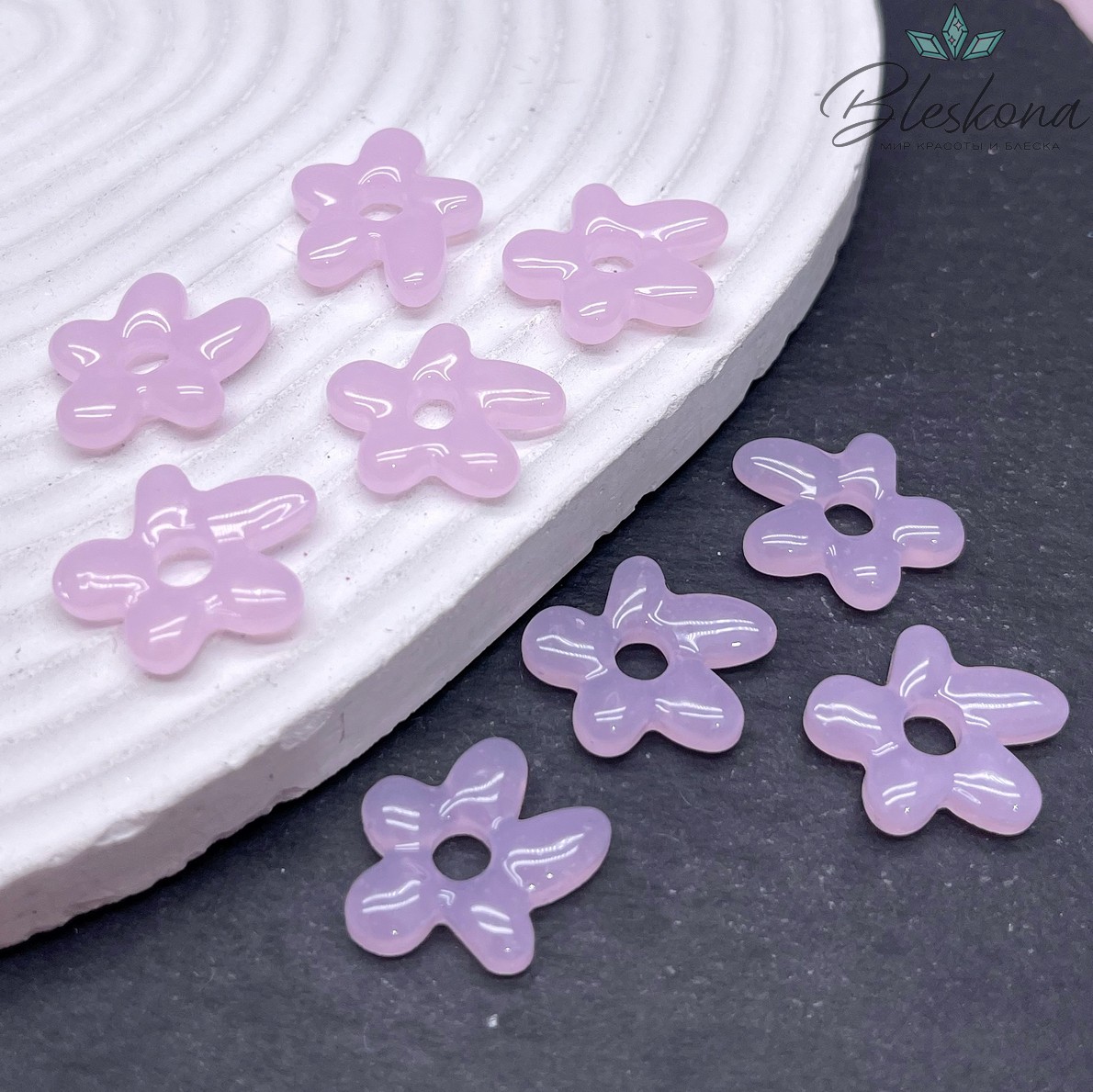 20*16 мм Подвеска цветок розовый