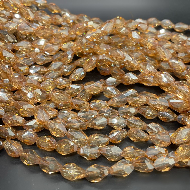 7*11,5 мм Стекло Lux, ракушка, цвет персиковый