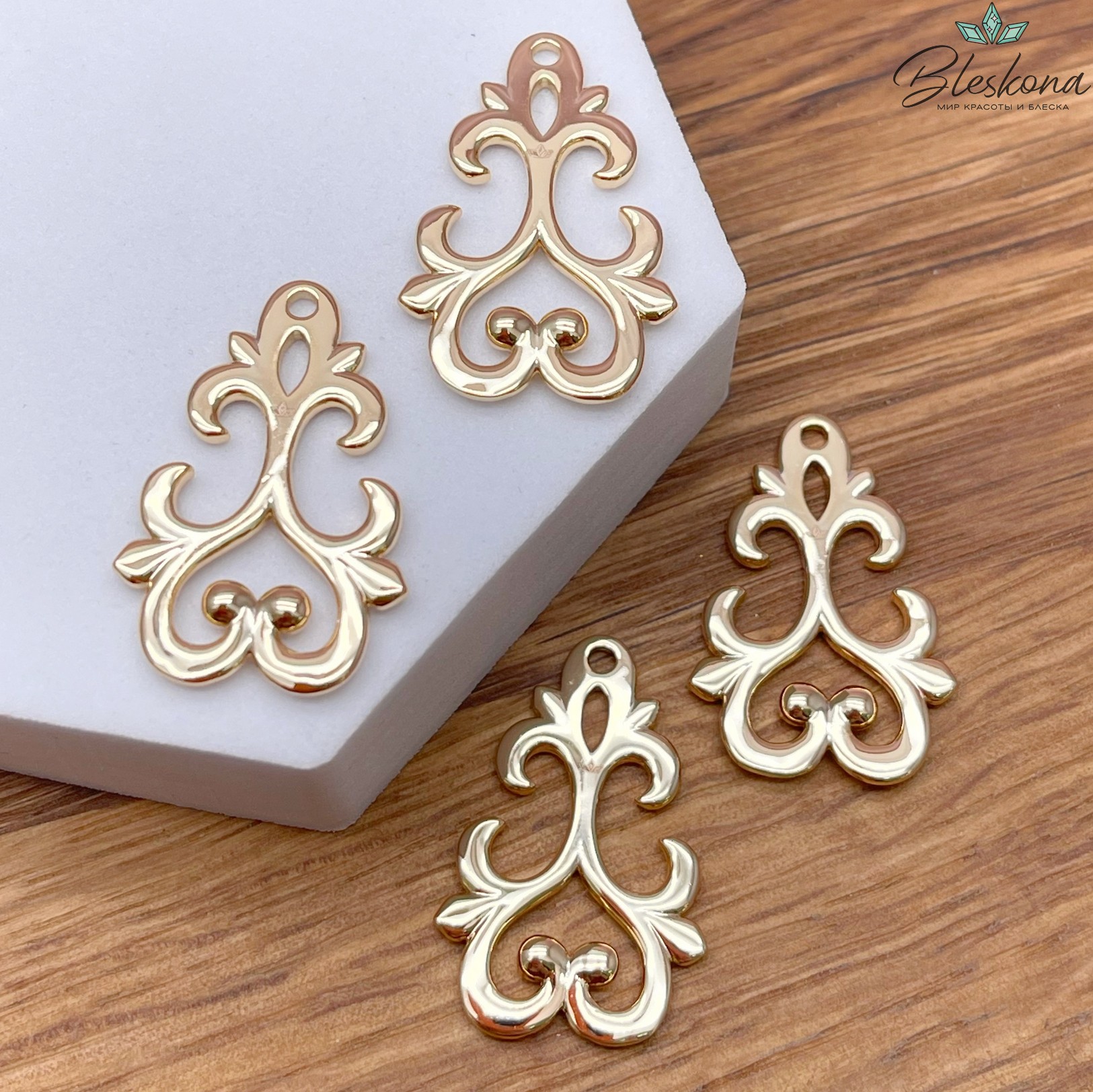 30*20 мм Цвет золото, Подвеска Этно №3 