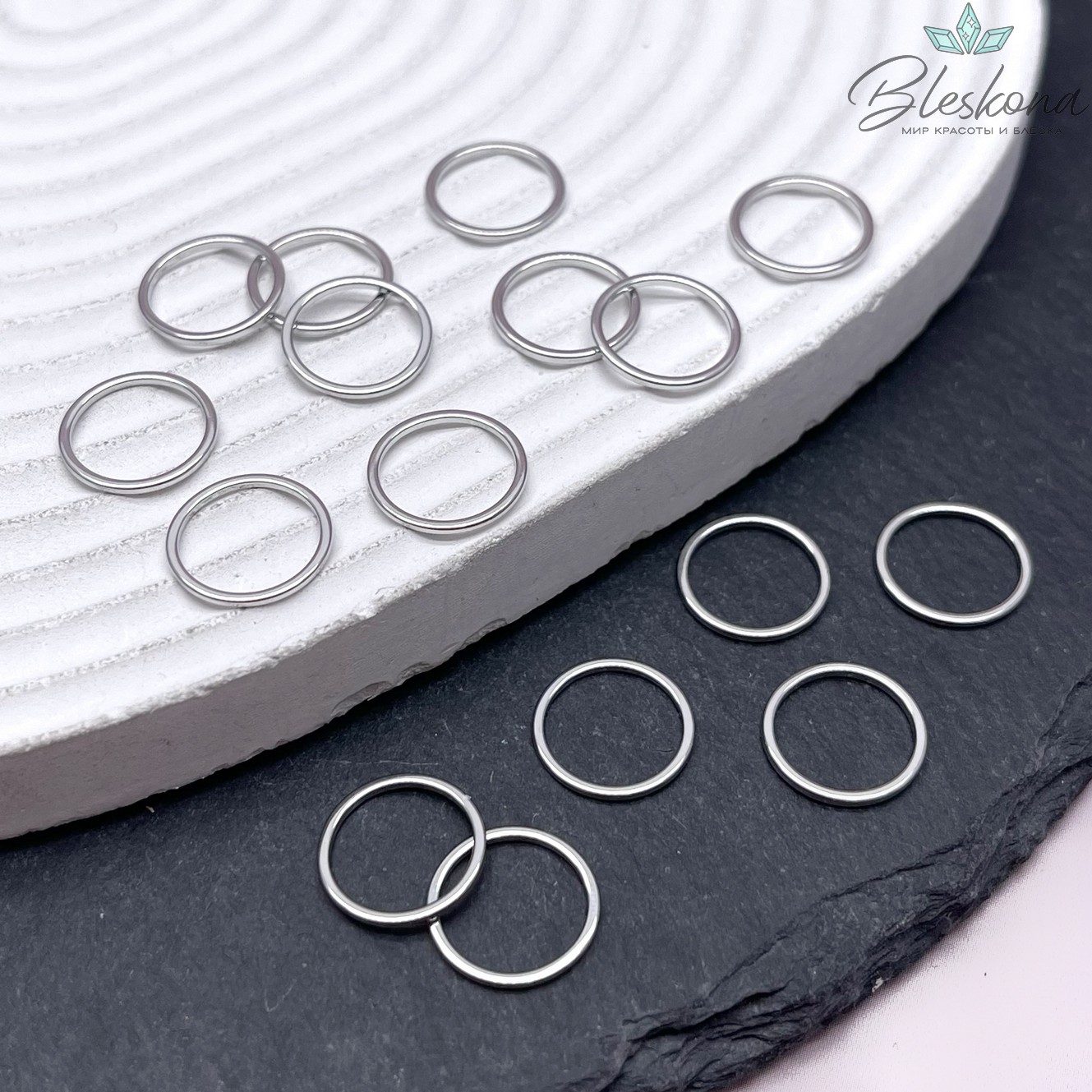 12 мм Цвет серебро, Подвеска Кольцо