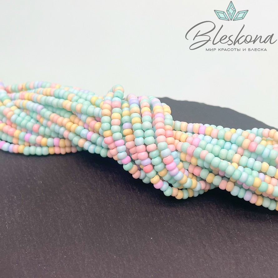 4*3 мм Бусины стекло рондель микс №19