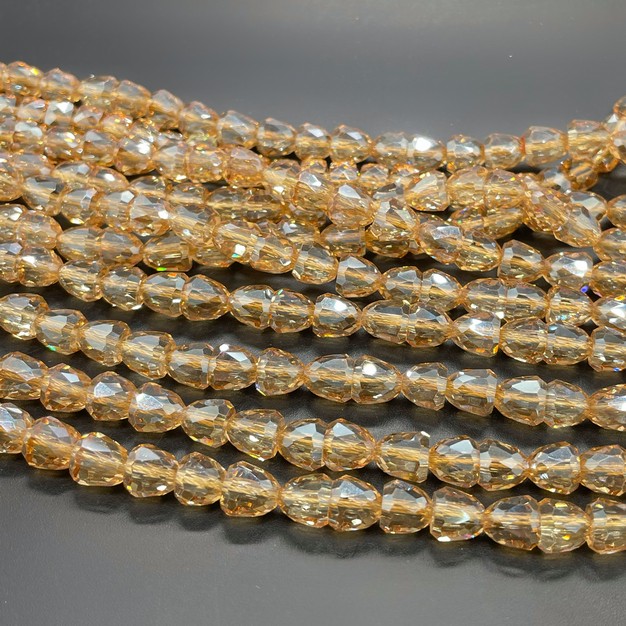 8 мм Стекло Lux, колокольчик, цвет персиковый