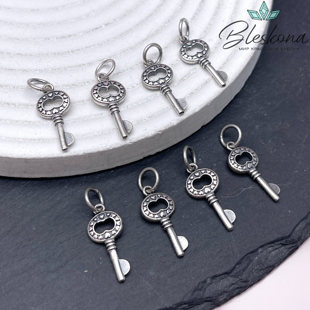19*8,6мм Подвеска мельхиор Ключ