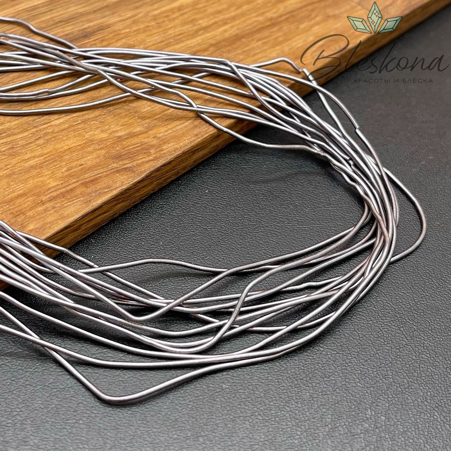 Канитель мягкая матовая 1 мм, Цвет КК-22 уп.5 гр (оттенок серого)