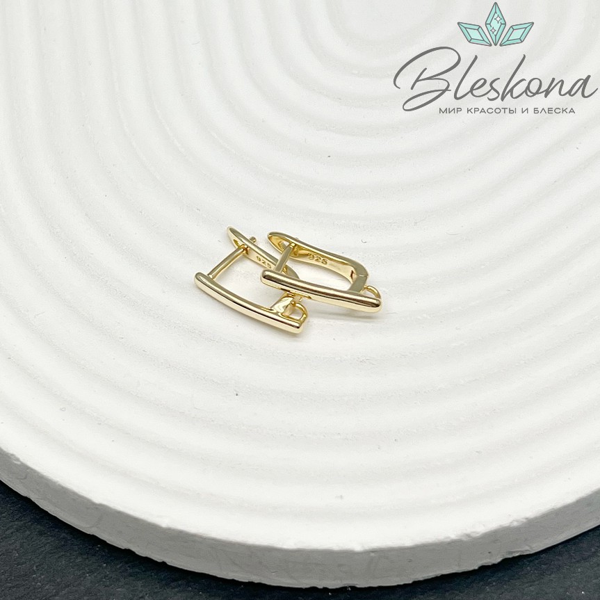 16*2,2мм Цвет золото, Швензы без страз №25 Люкс 