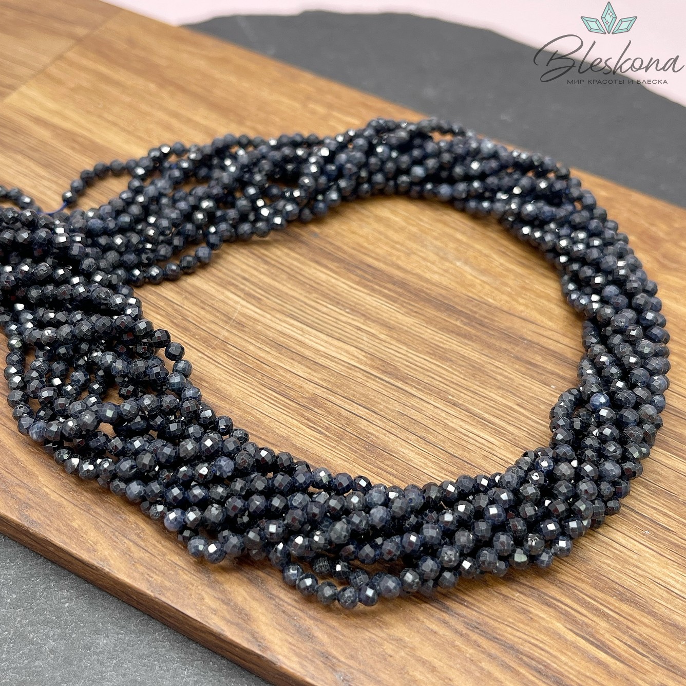 Сапфировый корунд алмазная огранка №3 3 мм