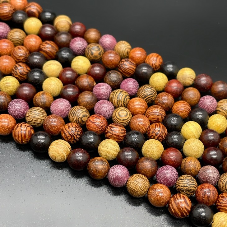 6 мм, Деревянные бусины микс №2