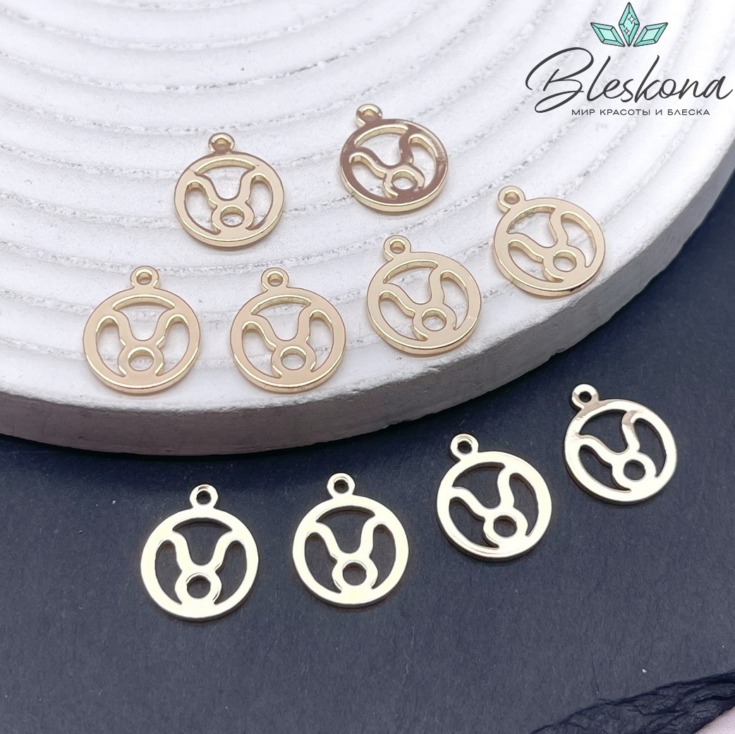 13*11 мм Цвет золото, Подвеска Телец
