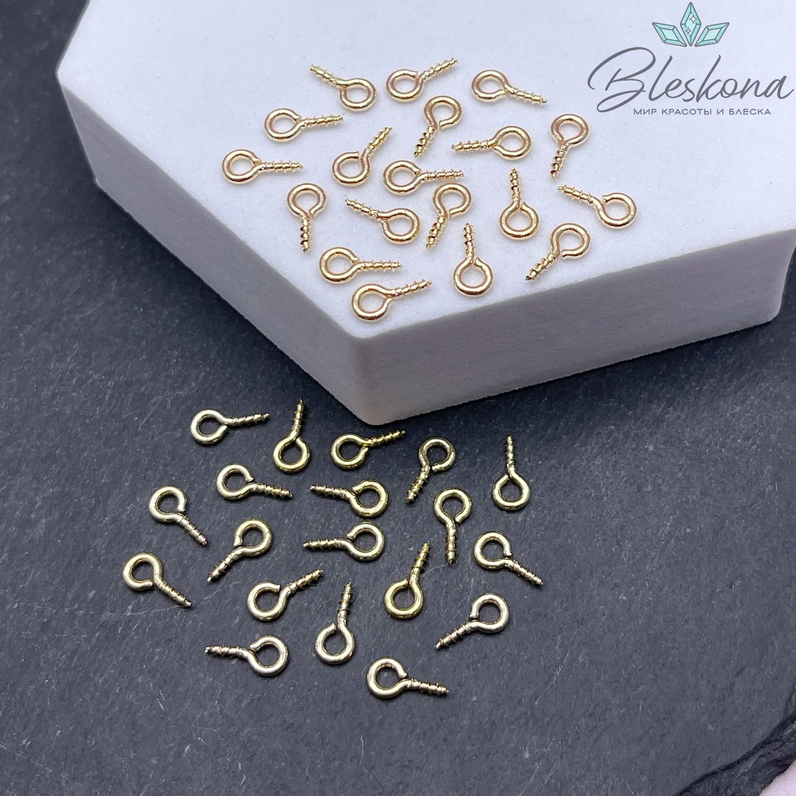 8*4 мм, Цвет золото, Штифт винтовой 