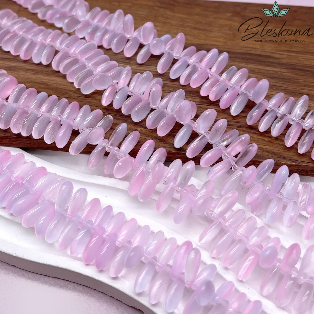 7,5*13,5 мм Стекло Lux, капля, цвет сиреневый градиент