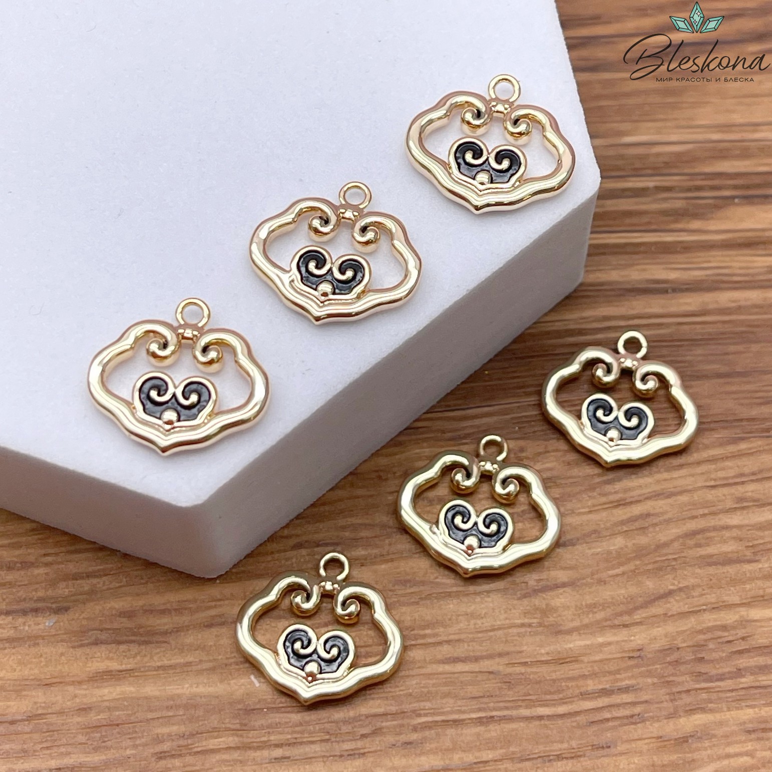 14*15 мм Цвет золото, Подвеска Этно №6