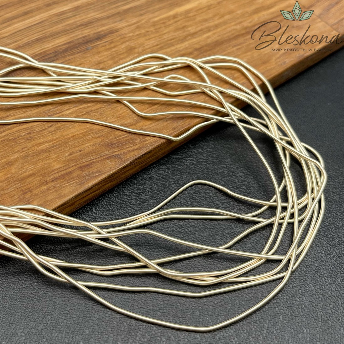 Канитель мягкая матовая 1 мм, Цвет MK-03 уп.5 гр (оттенок золотого)