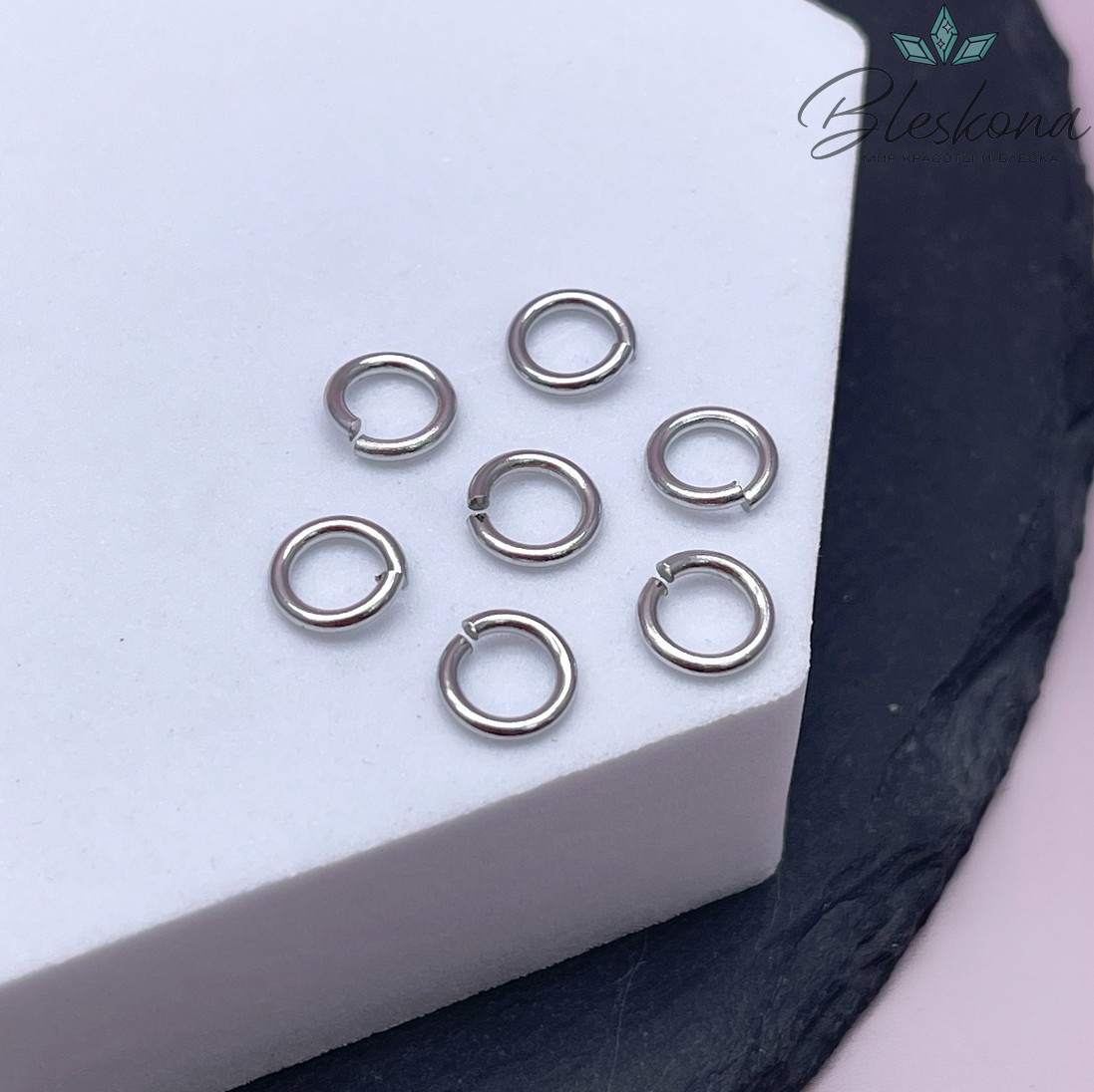 7*1,2 мм Цвет серебро, Колечки разъемные уп. 1 гр