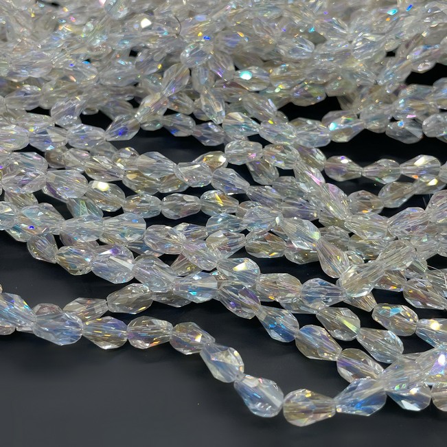 6*8 мм Стекло Lux, ракушка мини, цвет AB