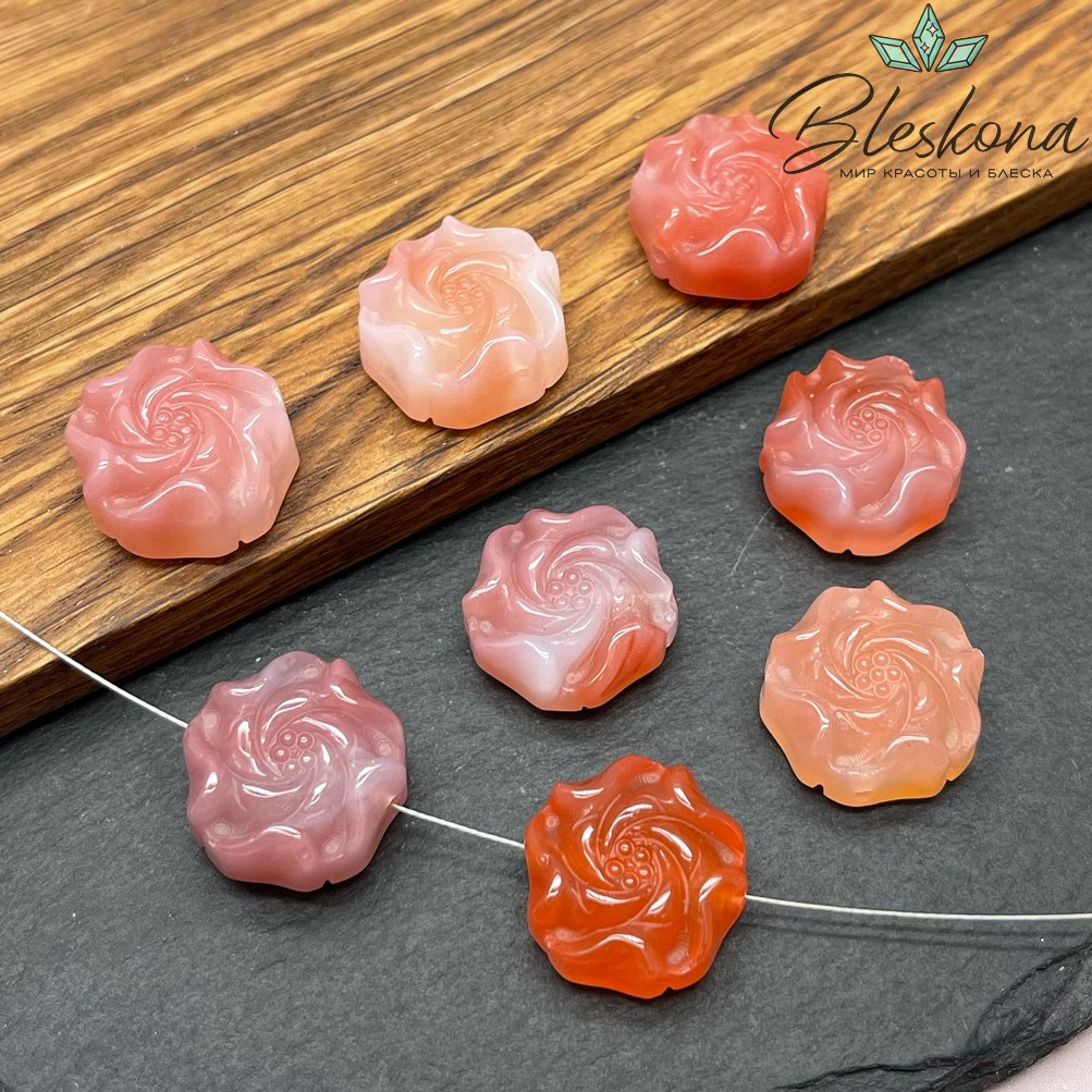 20 мм Резная бусина Цветок