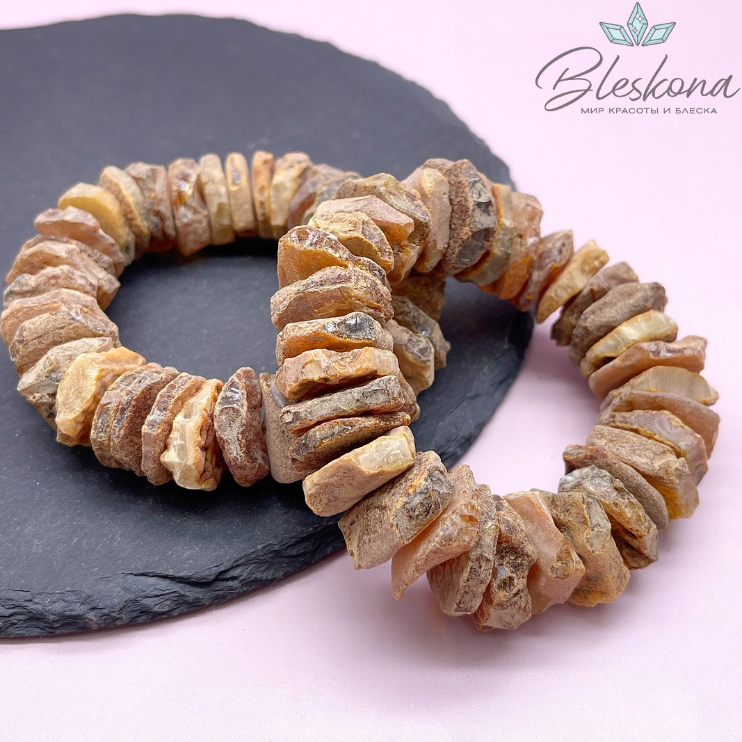 Янтарь необработанный  диски 20-21мм сет 20см