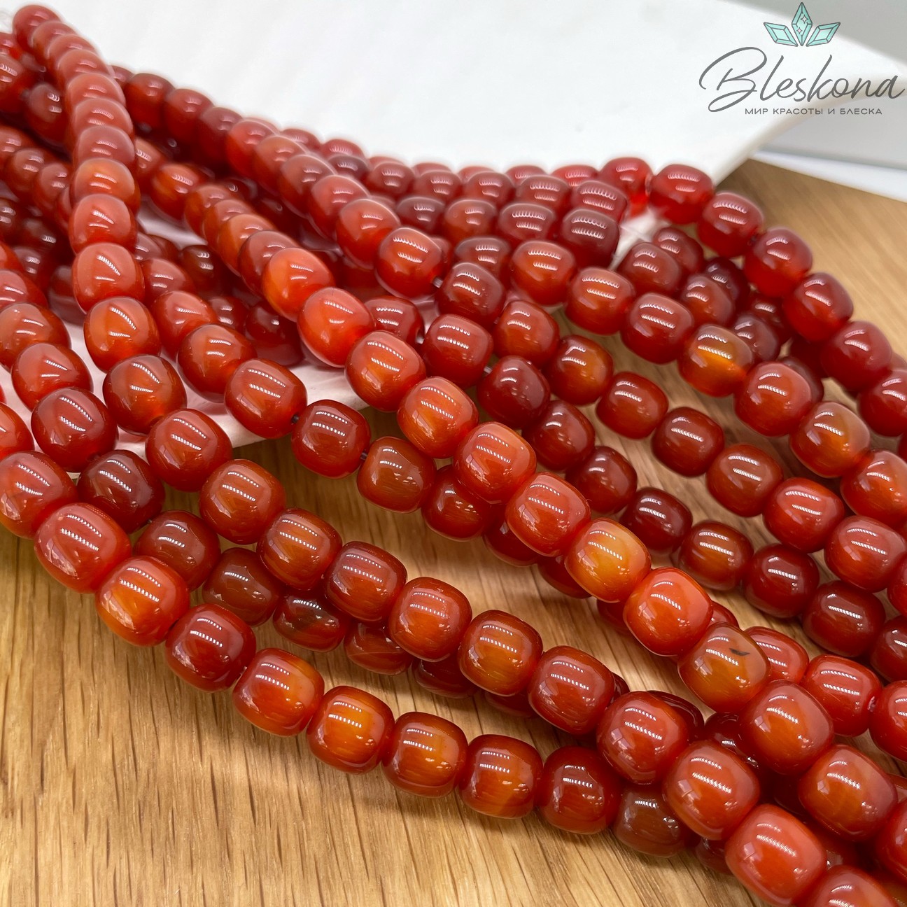 Сердолик №2 бочата 9*8,5 мм