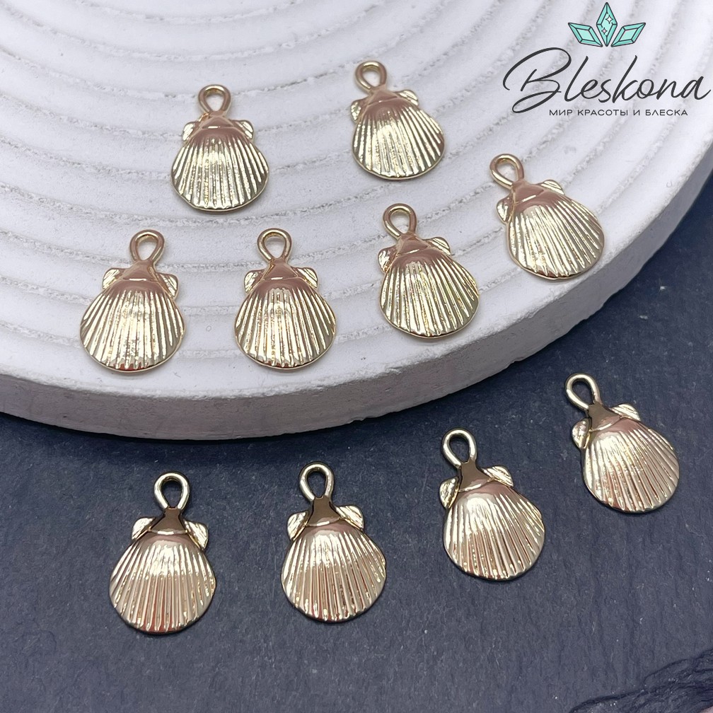 17*10,5 мм Цвет золото, Подвеска ракушка 