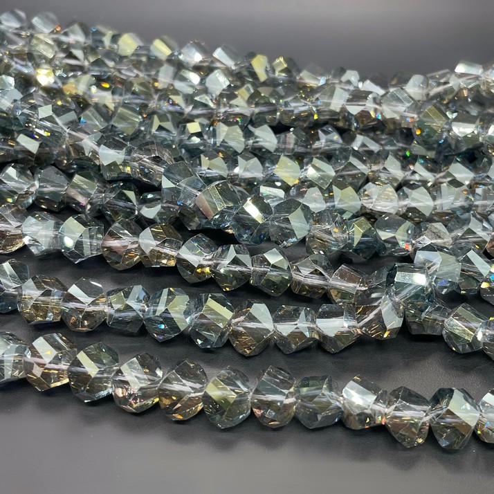 9,5 мм Стекло Lux, многоугольник, цвет серо- зеленый