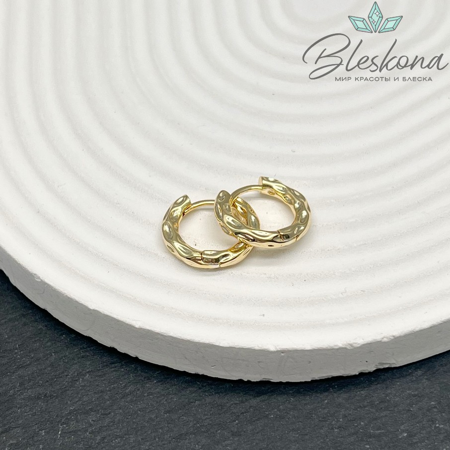 17,5мм Цвет золото, Швензы бублик Конго мятые Люкс 