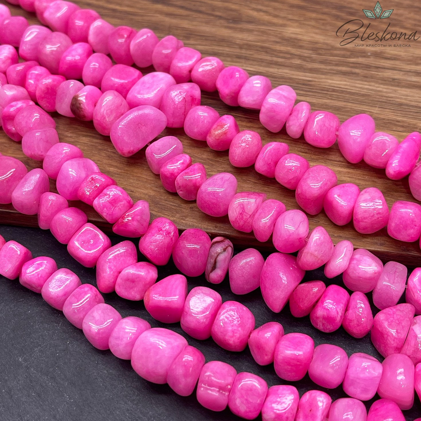 Оникс фриформ фуксия №1 (6-10)*(10-15) мм