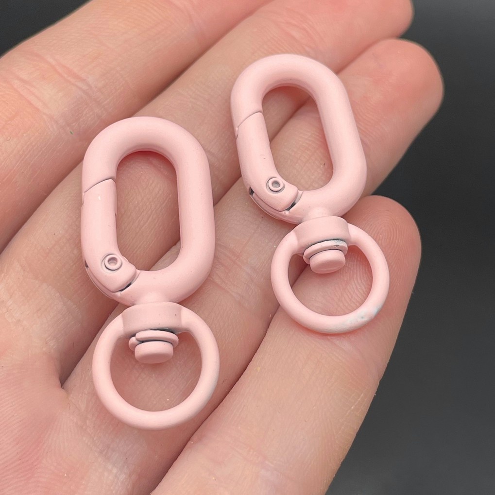 15,7*38мм , Замок крупный розовая  эмаль матовая