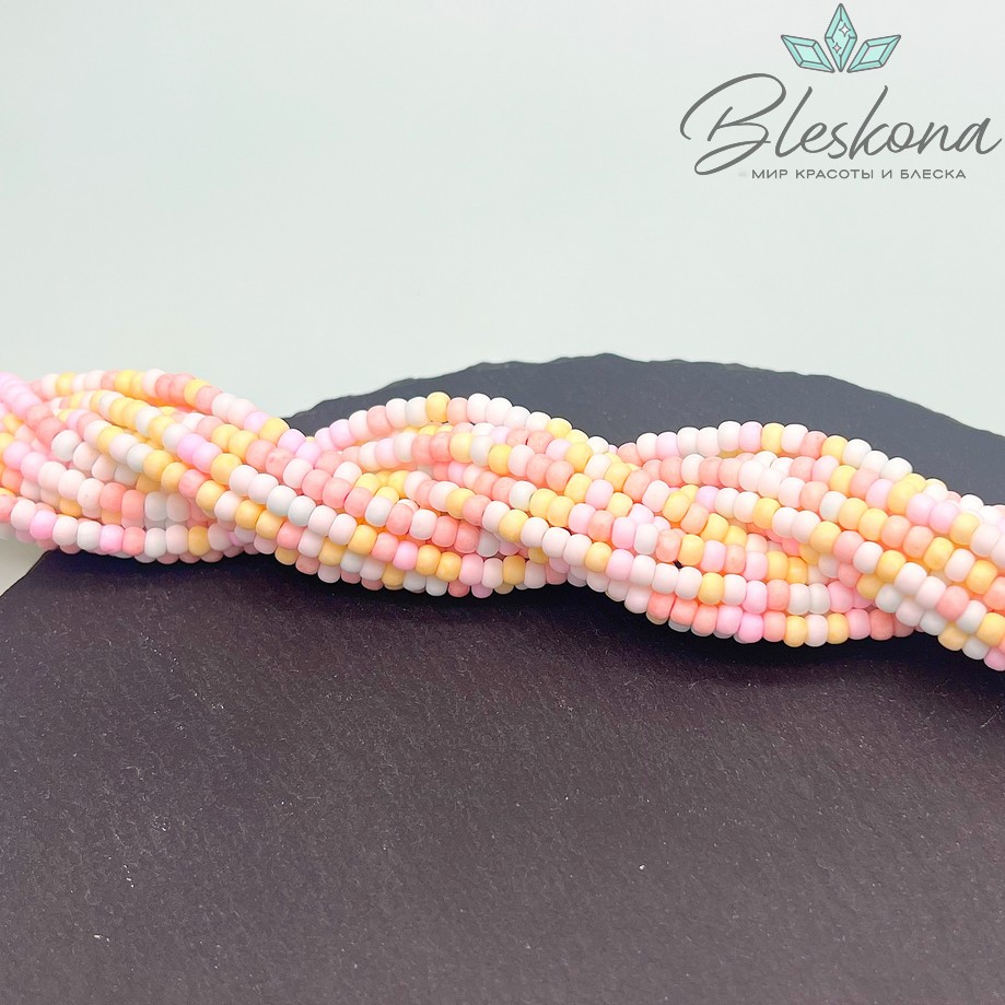 4*3 мм Бусины стекло рондель микс №23