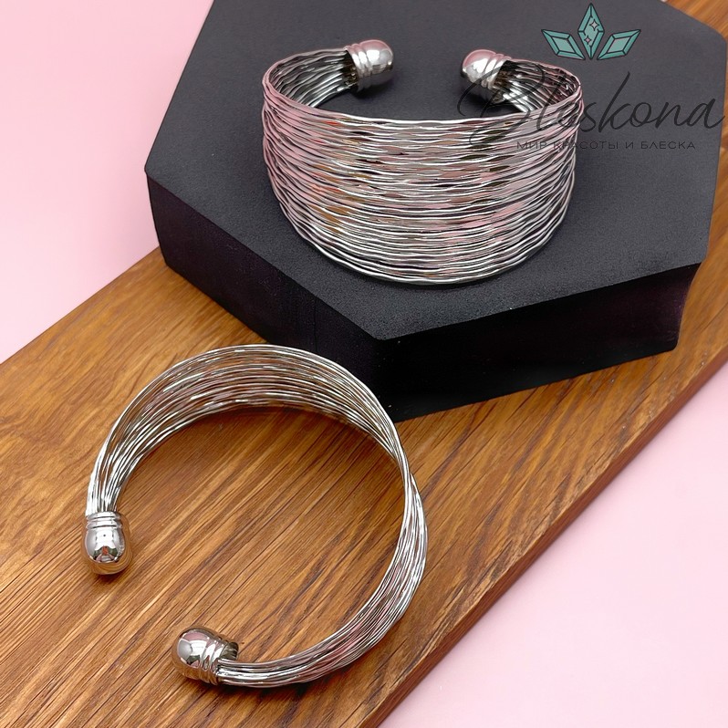 58-63 мм Цвет серебро, Основа для браслета №2