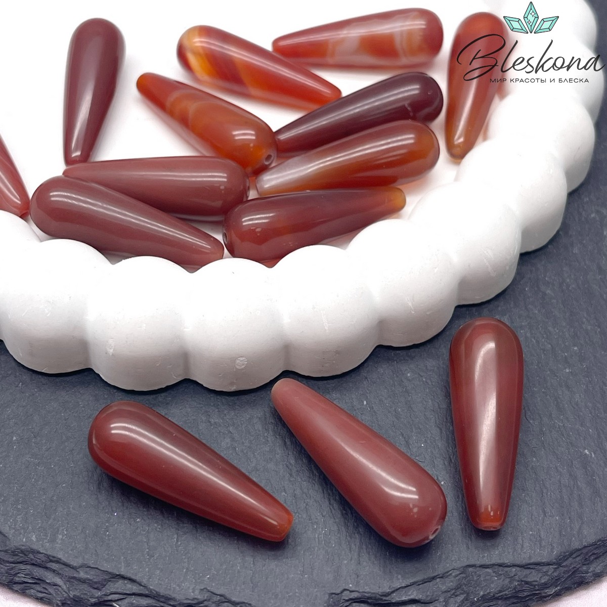 Агат капля 30*10 мм (штучно)