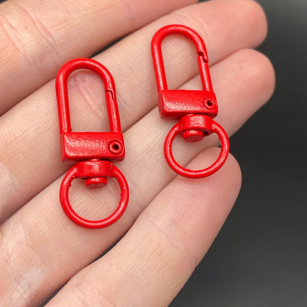 12*33,5мм , Замок крупный красная эмаль 