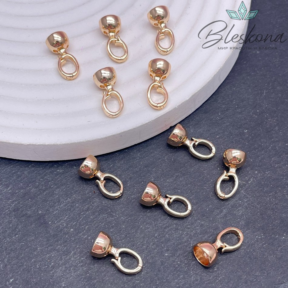 14*7 мм Цвет золото, Замок концевик 