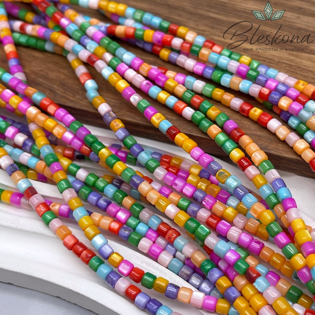 4*3 мм Перламутр микс бочата