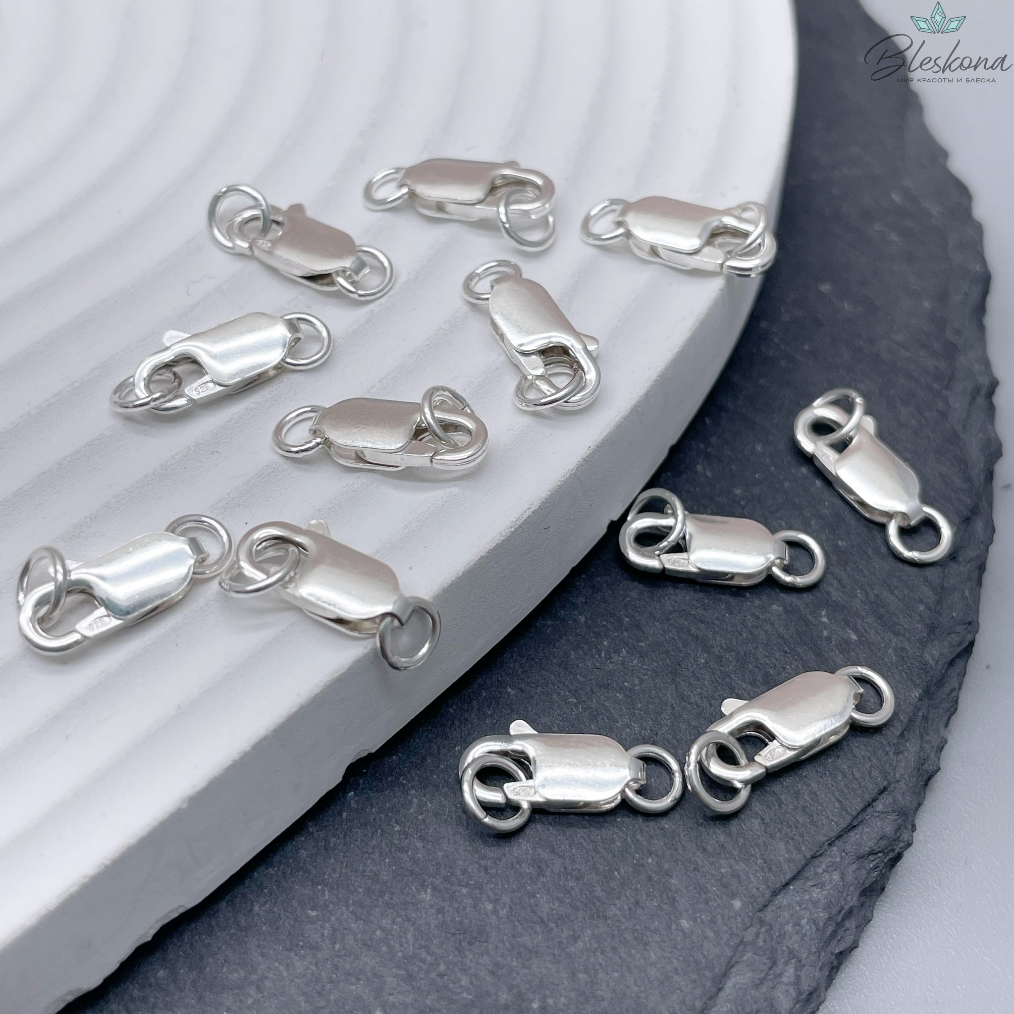 12 мм Замок посеребрение лобстер