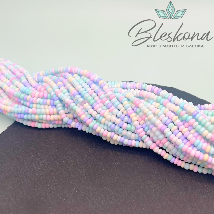 4*3 мм Бусины стекло рондель микс №21