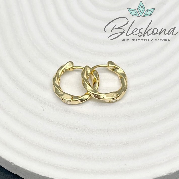 17,5мм Цвет золото, Швензы бублик Спираль Конго Люкс 