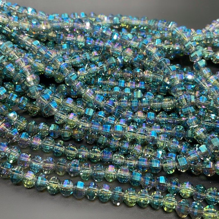 4,5*6 мм Стекло Lux, рондель прямоуг. огр., цвет хамелеон