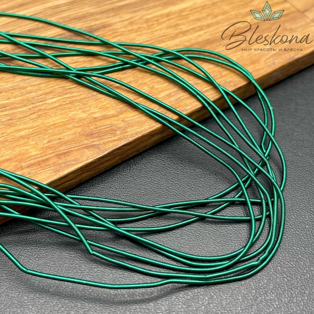 Канитель мягкая матовая 1 мм, Цвет MK-19 уп.5 гр (оттенок зеленого)