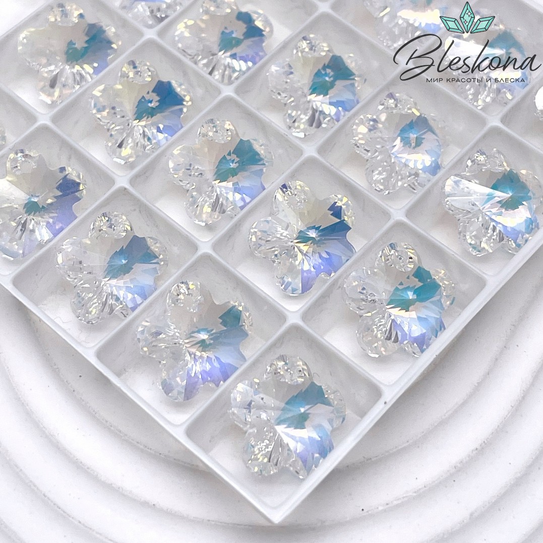 6744 Flower Pendant 14 mm Crystal Aurore Boreale (AB)