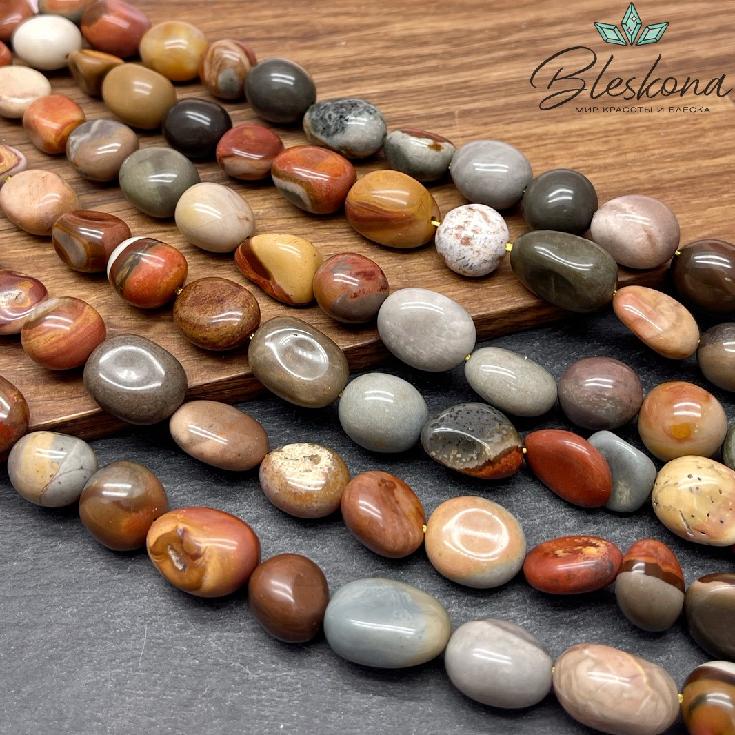 Яшма полихромная галтовка (11-15)*(11-12) мм