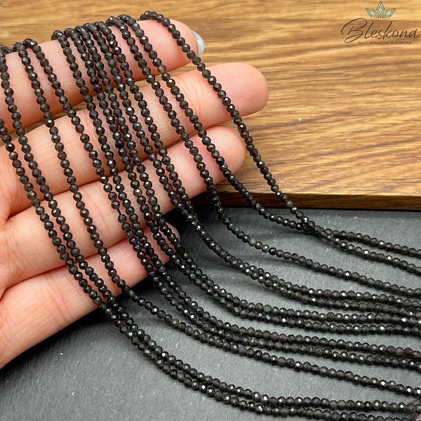 Обсидиан радужный микроогранка 2 мм