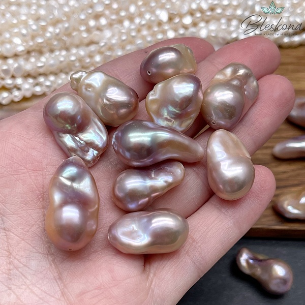 Жемчуг Барокко крупный фиолетовый штучно ~ (17-22)*(13-14) мм 